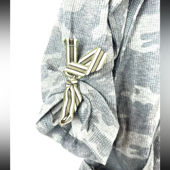 Tribal Women’s Grey Camo Long Sleeve Knee Length Dress Size M - Picture 3 of 5